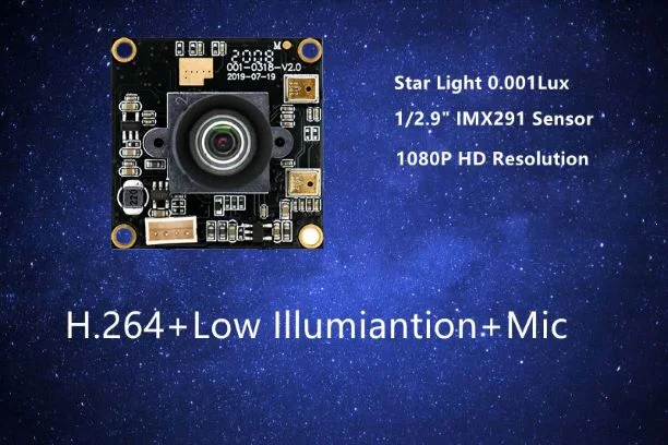 Starlight 2 Mega Pixel H. 264 Ready in Stock Hardware Software OEM OEM PCB CCTV Board Camera Module 0.001lux Low Illumination Camera Module